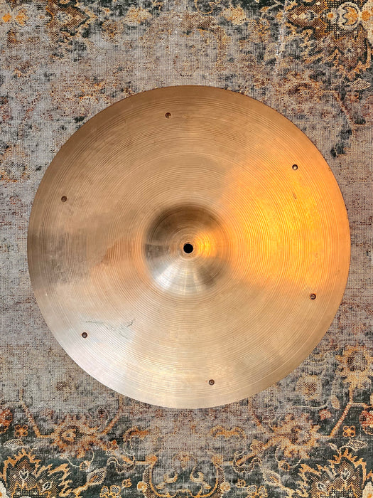 Light Airy 1950s Vintage Zildjian 18” Light Crash Ride Sizzle 1526 g ALL 6 ORIGINAL RIVETS HAND HAMMERED