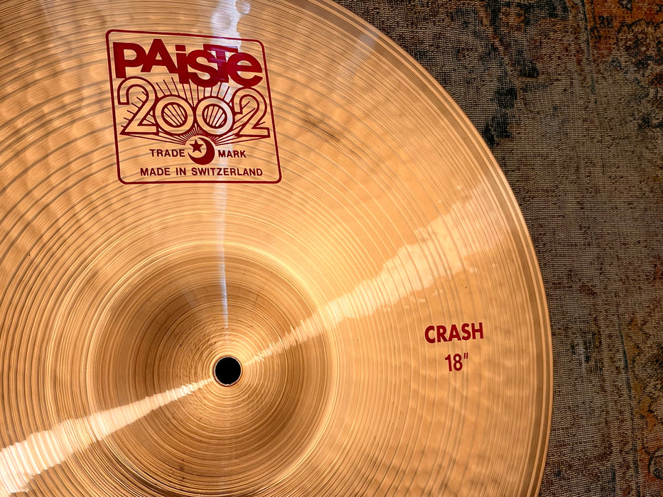 Paiste 2002 Crash 18” 1450 g Amazing Shape! CLEAN! Classic Iconic Tone! WHY PAY $405??