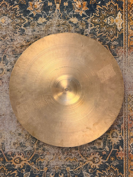 Rare DARK SEMI-DRY Vintage Zildjian EARLY 1950s Block Stamp 18” Ride 1582 g