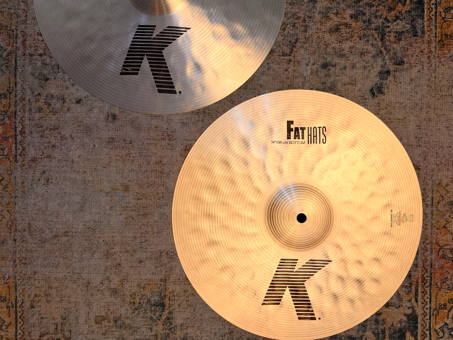 Zildjian K FAT HATS Hihats 14” 1024 1204 g Versatile! ONLY Played For The Video PERFECT!