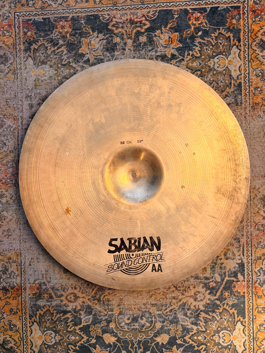 Rare Vintage Sabian 22” SOUND CONTROL Ride EARLY ONE! 3263 g AA TIGHT CONTROLLED Tone! AMAZING Bell