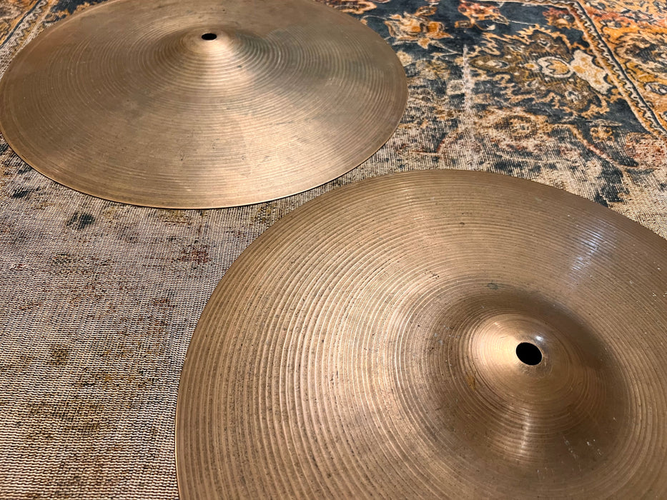 CLEAN CRISP Vintage 1970s Zildjian New Beat 14” Hihats 961 1222 g