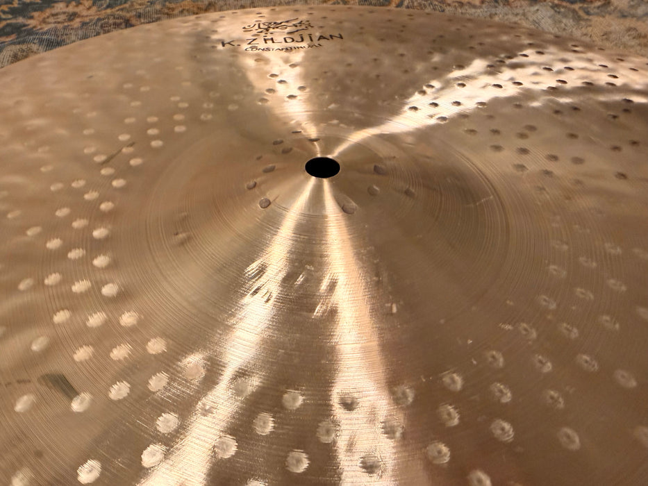 Zildjian K CONSTANTINOPLE OVERHAMMERED THIN 22” Ride THIN ONE!! IMMACULATE! Only 2127 g Light Airy! Crashable