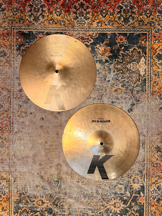 1980s Zildjian K 13” Hihats 821 1043 g Crisp FAST Articulate With Shimmer! 80s K Hammering! DON’T Pay $540!
