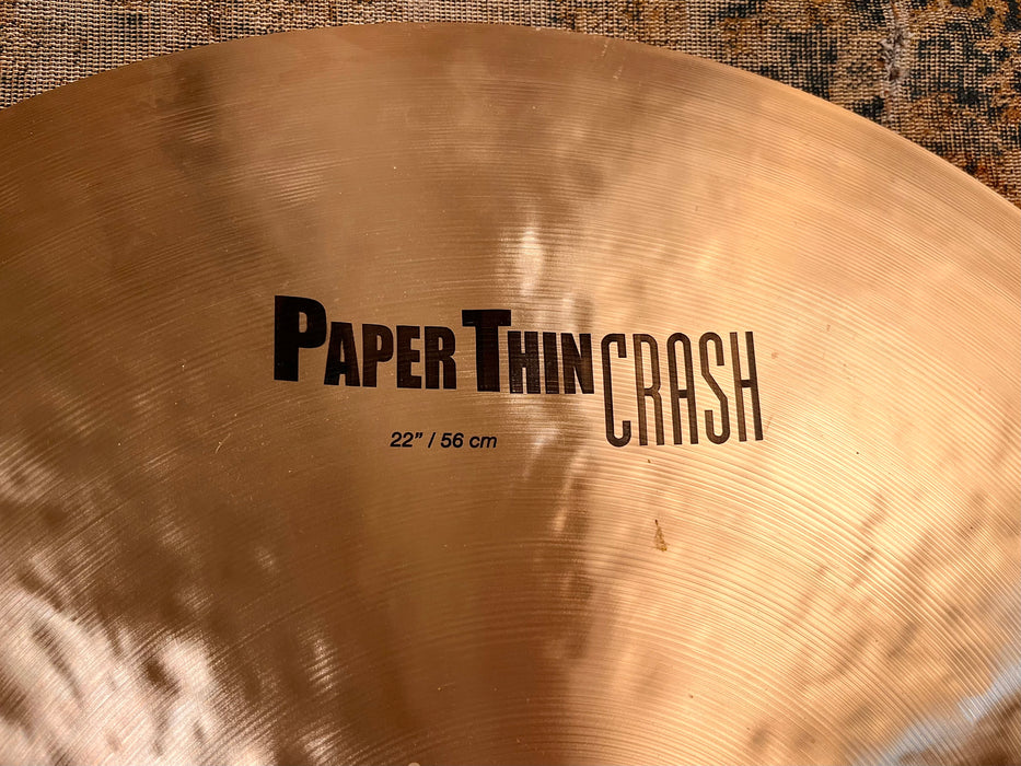 ZILDJIAN K 22” PAPER THIN Crash 400th ANNIVERSARY Stamp! PERFECT! 2052 g