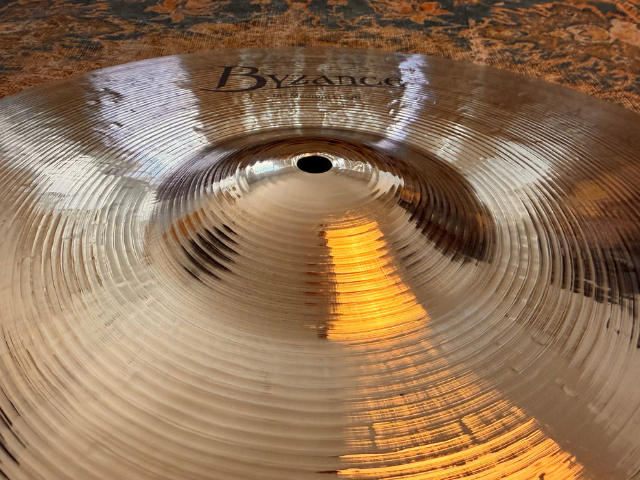 Meinl BYZANCE Medium Crash 18” BRILLIANT 1522 g PERFECT! Super Dark With Shimmer. Don't spend $420 on a guess.