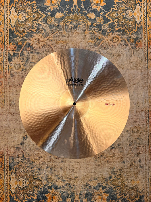 PAISTE 602 18” FACTORY STAMPED MEDIUM CRASH RIDE IMMACULATE Shape! 1616 g Don’t Pay $614!!