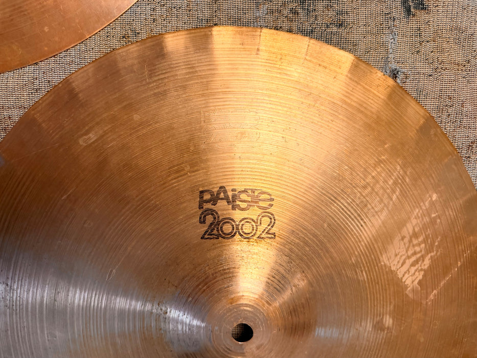 Vintage Paiste 2002 BLACK LABEL 15" SOUND EDGE Hihats! BONHAM! THE REAL DEAL! 1150 1232 g ICONIC!