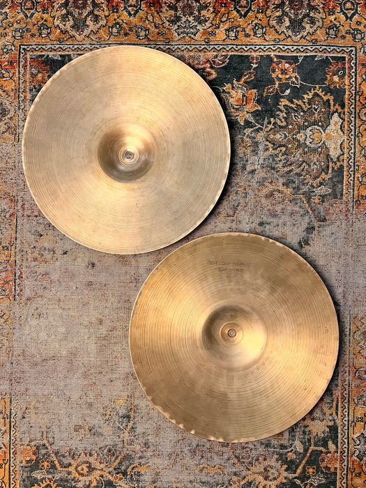 Vintage Zildjian 1960s New Beat 14” Hihats Only 874 1240 g LIGHT! AMAZING Tone! EARLY NEW BEATS