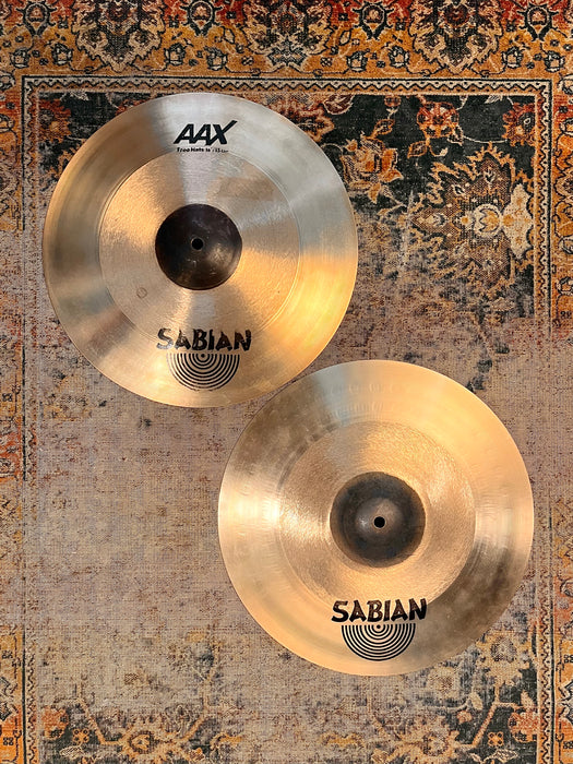 Sabian AAX FREQ HATS Hihats 14” Tight w/ RADIA Style Lathe 974 1486 g Fantastic Shape! Why Pay $515?