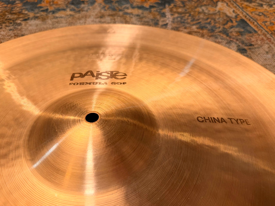 SUPER RARE 1979 Vintage Paiste 602 20” CHINA TYPE Pang Swish SUPER CLEAN! Iconic Exotic Tone! 2097 g