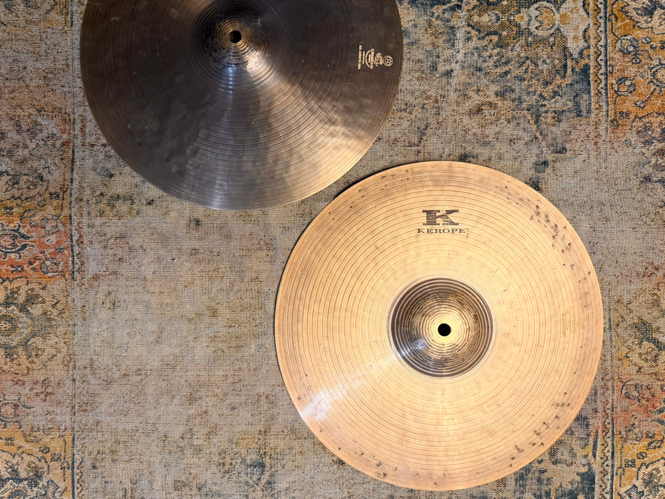 Rare Zildjian KEROPE Hihats 14” THIN 848 1166 g DEEP RICH Gorgeous! LIGHT COMPLEX! Discontinued!