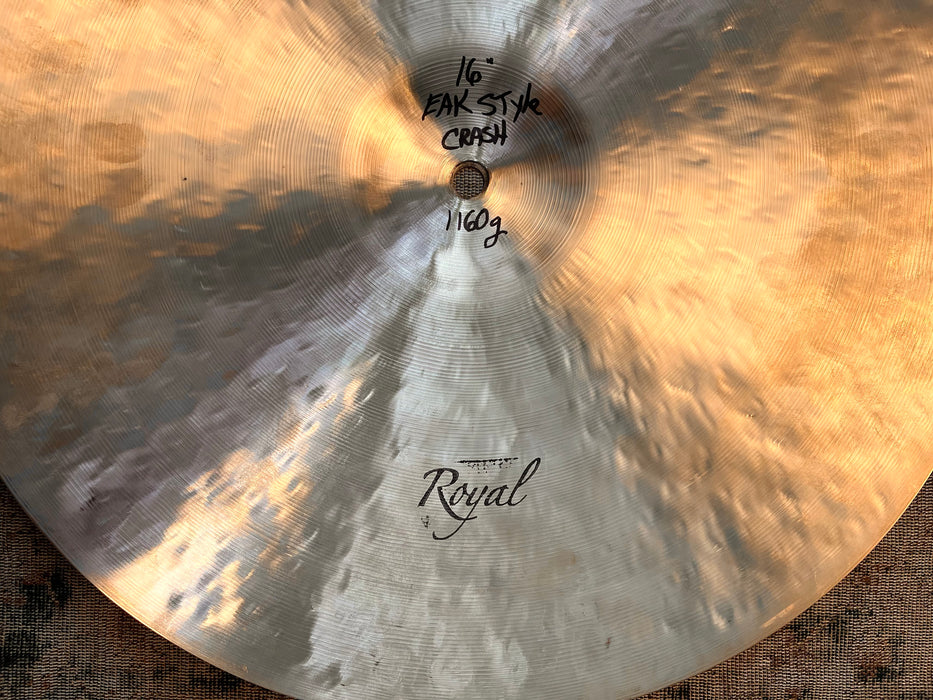 Paul Francis Custom CYMBAL CRAFTSMAN EAK CRASH 16” 1160 g Clean Look & Tone PERFECT! WAVY EAK SURFACE