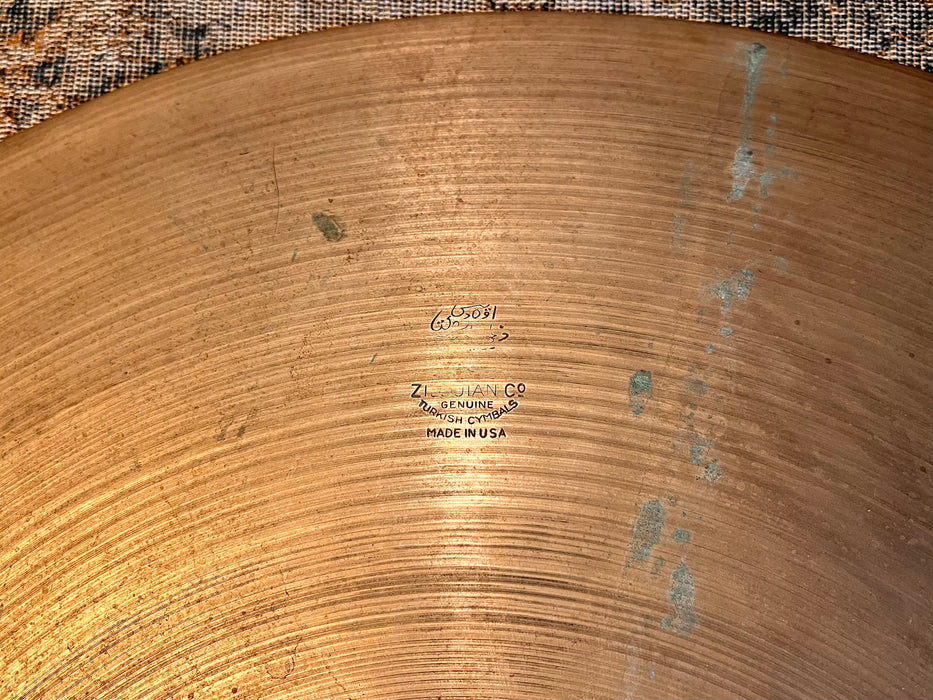 Rare 1940s GLOWING Vintage ZILDJIAN TRANS STAMP 20” Ride Crash 2184 g Gorgeous 75 Yr Old Gem!