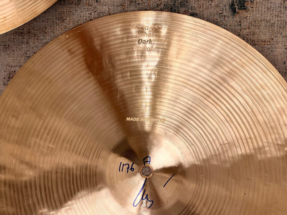 RARE Huge Light Complex 15” Bosphorus ANTIQUE DARK Hihats 980 1176 g SULTAN