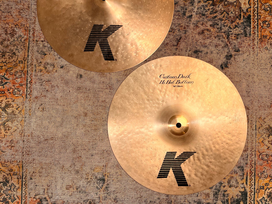 Zildjian K CUSTOM DARK 14” Hihats 1066 1374 g CRISP DARK CLEAN! WHY PLAY $630!!