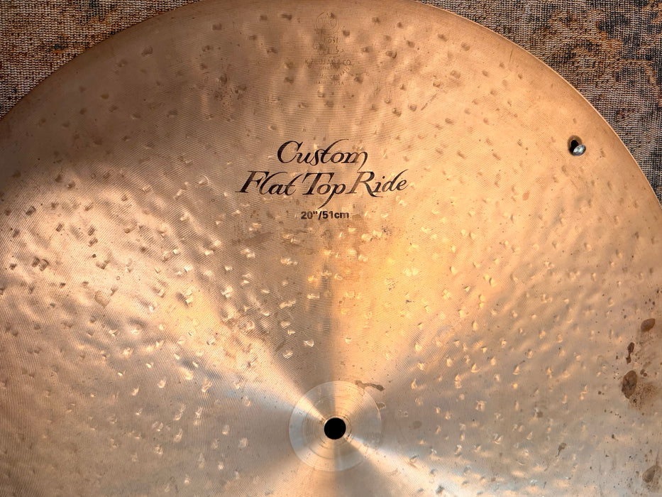 Zildjian K CUSTOM FLAT Ride 20” SMOOTH DARK Controlled & Mellow Sizzle 2314 g TIGHT CLEAN Definition