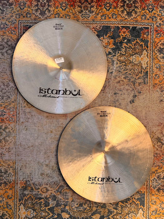 Rare Istanbul Mehmet TRADITIONAL 16” Hihats DARK WARM HUGE Tone! 1412 1582 g Beautiful!