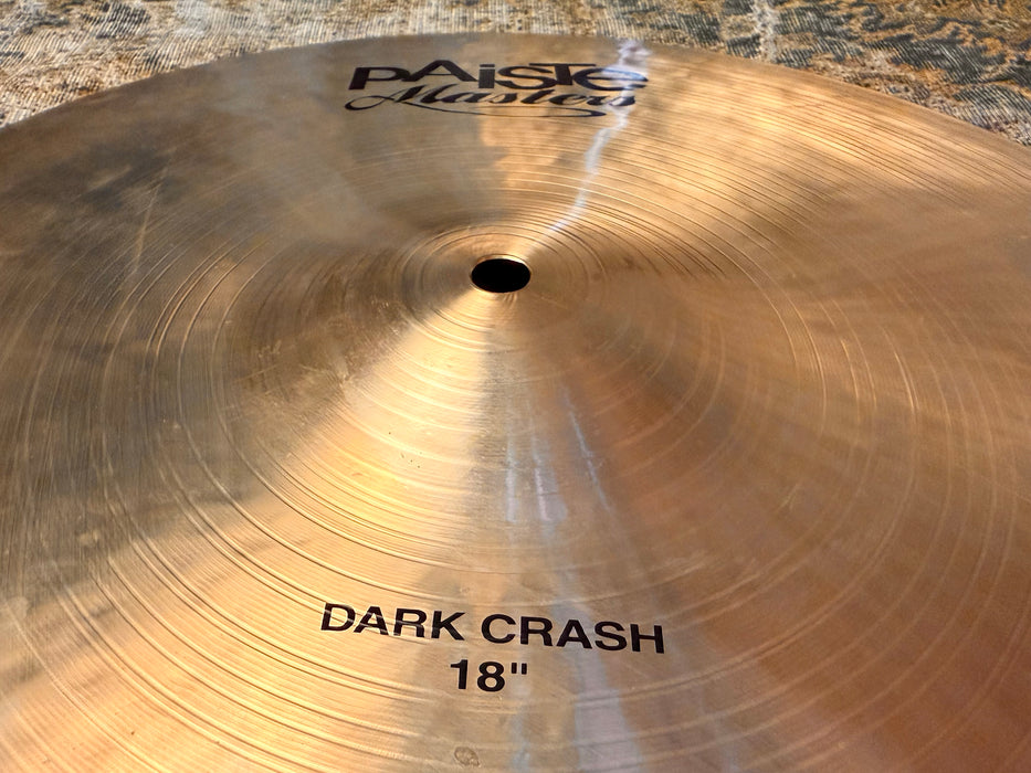 Paiste MASTERS Dark Crash 18” Gorgeous PAPER THIN Dark Complex at 1295 g Don’t Pay $550 For A Guess