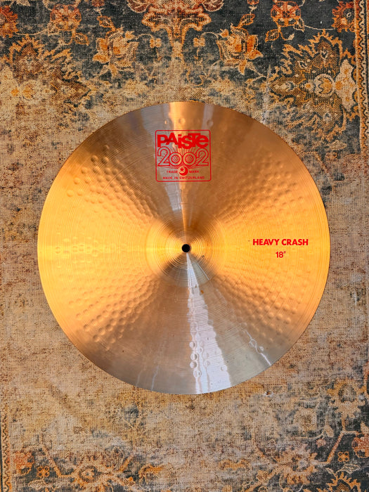 RARE PAISTE 2002 HEAVY CRASH 18” SUPER CLEAN FROM 1985! 1608 g ICONIC!