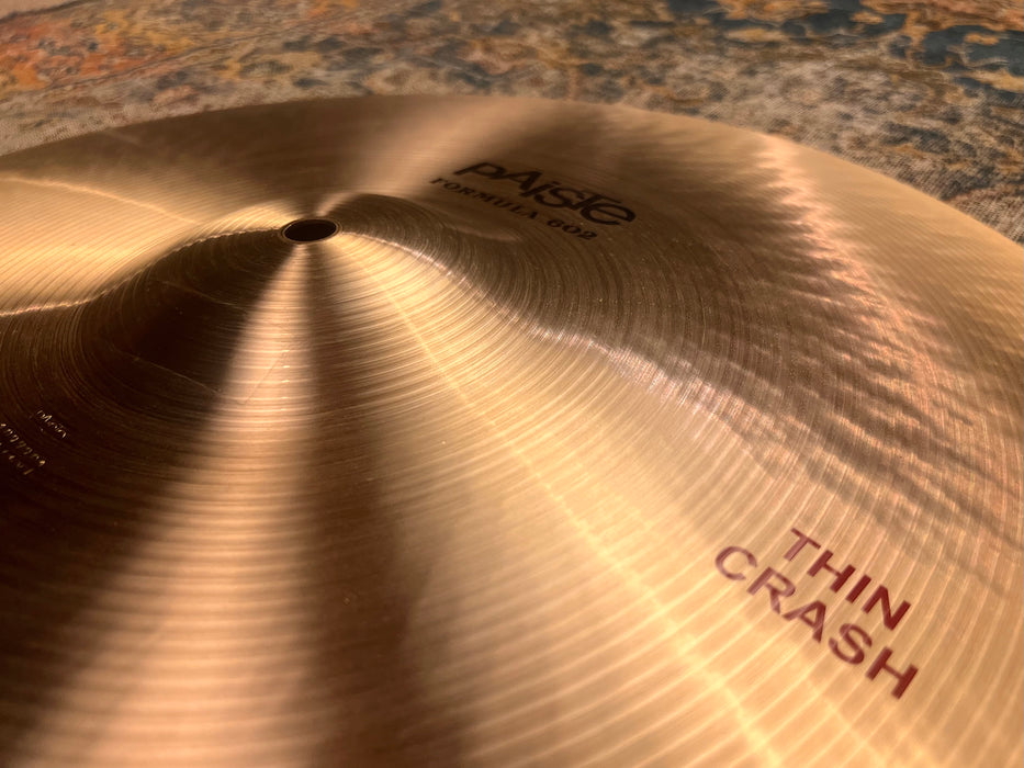 PERFECT Paiste 602 THIN CRASH 18” 1346 g WHY Pay $490?