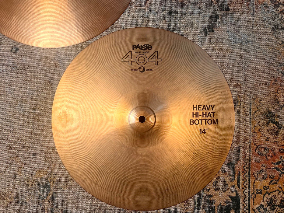 Light THIN PAISTE 404 14” Heavy Hi Hats 798 1010 g Very Responsive Whispy!