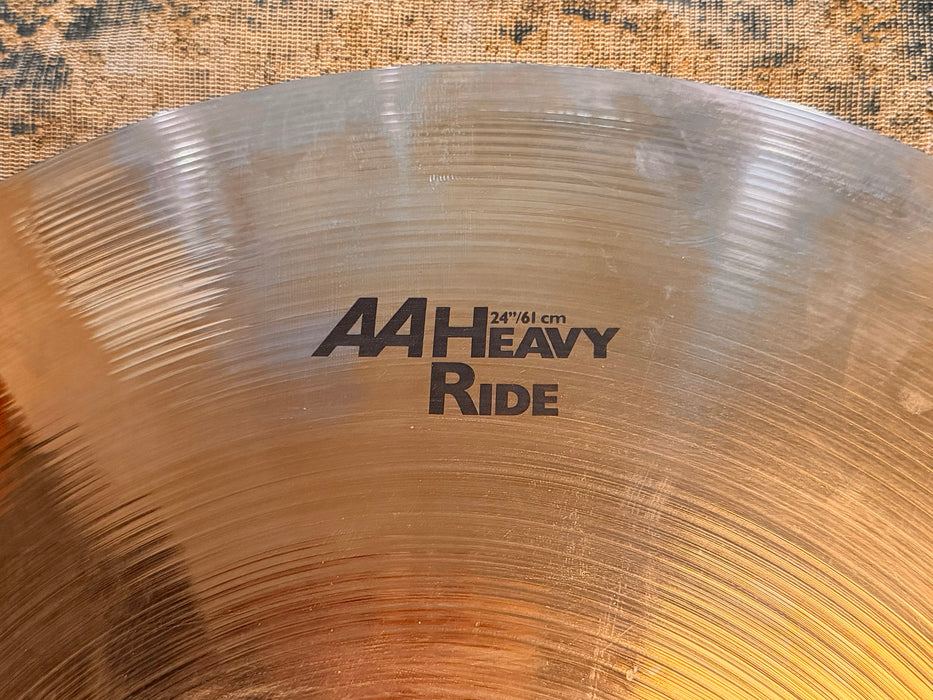 RARE Sabian 24” BRILLIANT HEAVY RIDE AA Fantastic SHIMMERING Heavy Crash Ride 4456 g CLEAN!