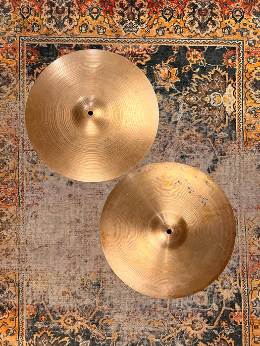 Vintage 1960s Zildjian 14” Paper Thin Hihats ONLY 754 836 g DARK WHISPY Gorgeous! RINGO THIN