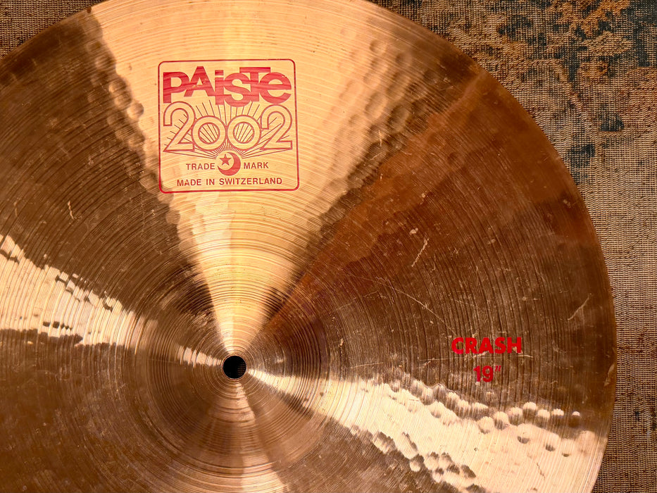 Paiste 2002 Crash 19” 1652 g Full Harder To Find 19”! WHY PAY $440??