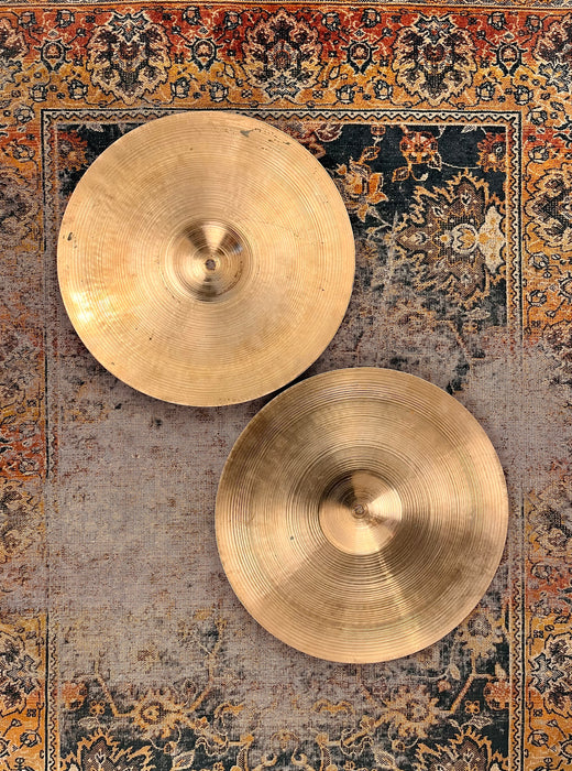 1950s Vintage Zildjian PAPER THIN 14” Hihats 820 846 g LIGHT WHISPY! Incredible!