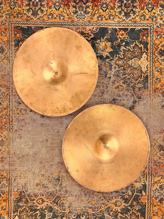 Vintage Zildjian 1960s New Beat 14” Hihats Only 832 1050 g LIGHT! AMAZING Tone! EARLY NEW BEATS