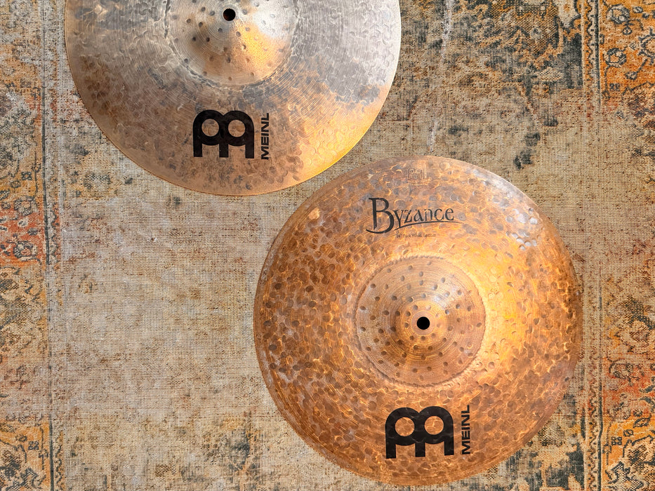 Meinl BYZANCE DARK Hihats 14” IMMACULATE! Ultra Dry Very CRISP! 1228 1448 g Why Pay $600??