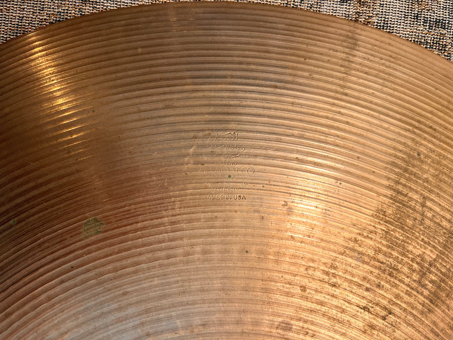 1970s Vintage Zildjian PING Ride 20” 2577 g Strong Articulation CLASSIC 70s Tone!