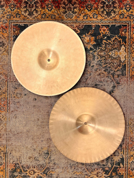 VERY Vintage Paiste 602 SOUND EDGE Hihats 14” 878 960 g PRE SERIAL! The TONE! Don’t Pay $700 For REISSUES!