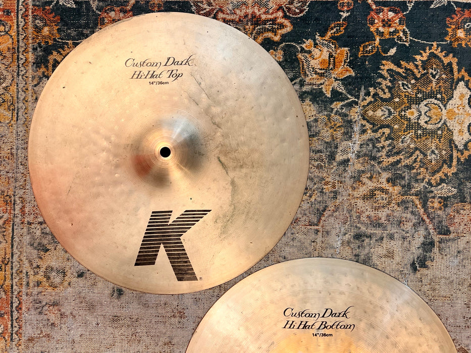 Zildjian K CUSTOM DARK 14” Hihats 1060 1244 g CLEAN CRISP DARK & Versatile! Don’t pay $570!