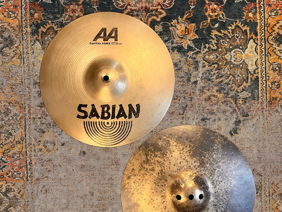 Sabian FUSION 13" Hihats 870 1576 g K/Z style CLEAN CRISP TONE! Brilliant FINISH AA