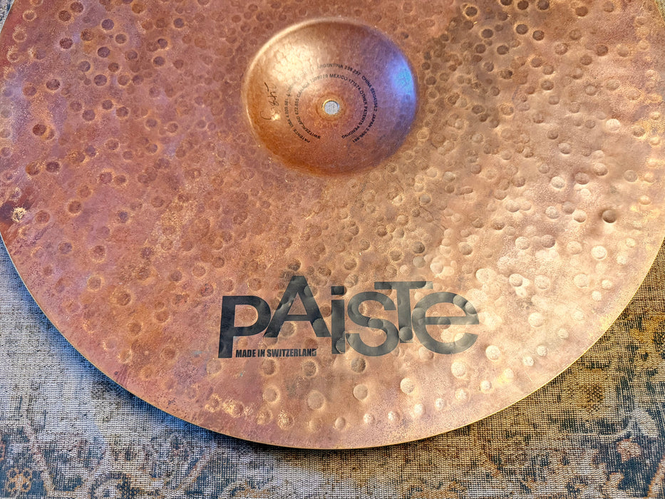 THE FAMOUS Rare Paiste DARK ENERGY DARK DRY RIDE 21” Fantastic Shape! Deep Raw Sienna Color! Dry Complex! 2472 g