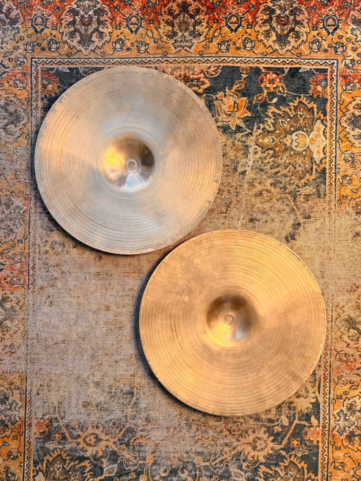 1960s Vintage Zildjian 14” Hihats PAPER THIN 768 839 g AMAZING PAIR! Light Complex Hand Hammered