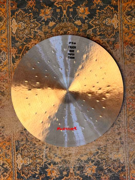 LIGHT COMPLEX 22” 1/2 BRUSHED Lathe Masterwork PAPER THIN Crash Ride 1642 g Amazing