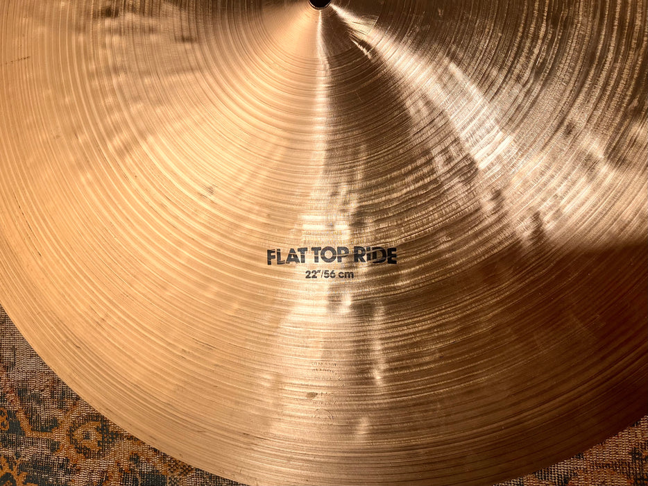 Rare 40 YR Old Vintage Zildjian K 22” Flat Ride 2912 g SUPER CLEAN!  FOCUSED CHIME-LIKE ATTACK