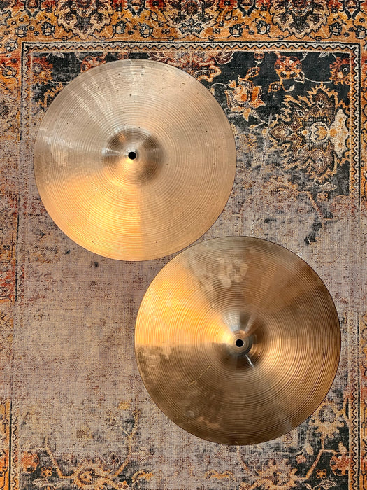 Vintage Zildjian New Beat 14” Hihats 852 1288 g CLEAN Light THIN TOP Hand Hammered