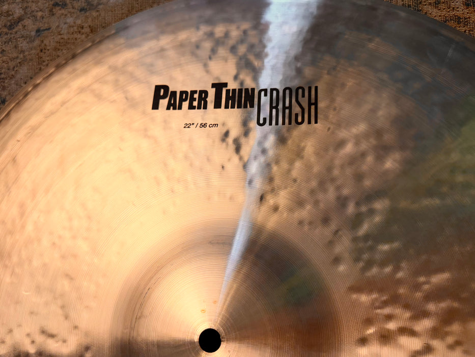 ZILDJIAN K 22” PAPER THIN Crash or LIGHT RIDE PERFECT! ONLY 1922 g Don’t Pay $630 For A Guess