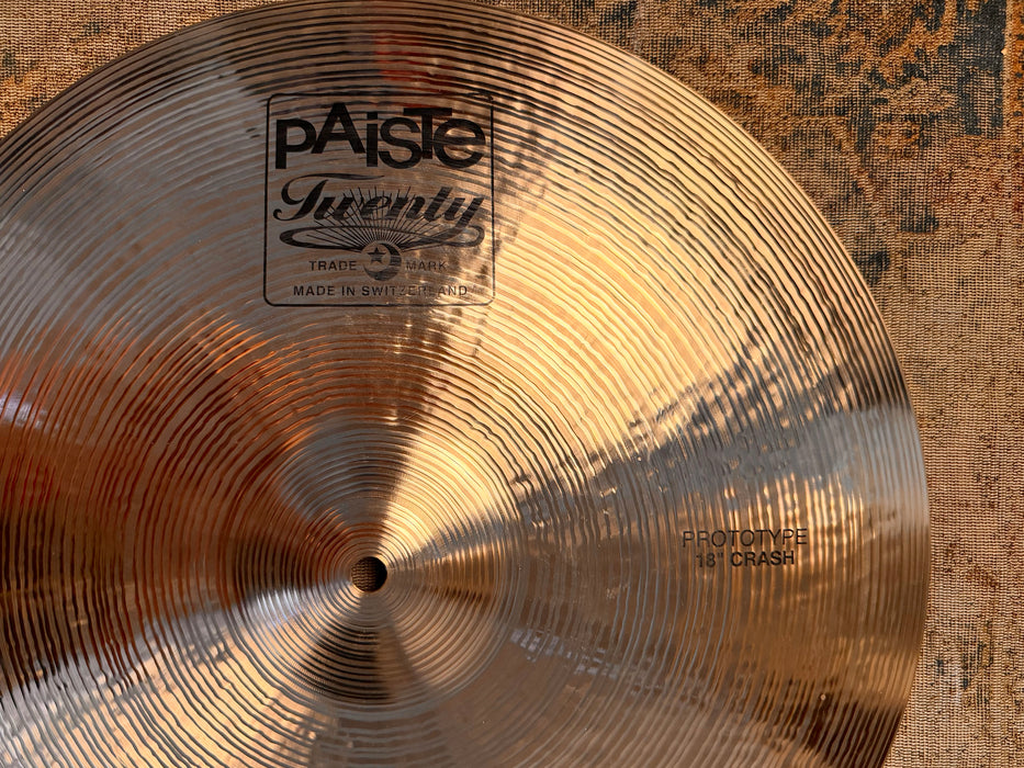 Rare Paiste PROTOTYPE Twenty Series CRASH 18” Light Ride 1622 g PERFECT Dark Full