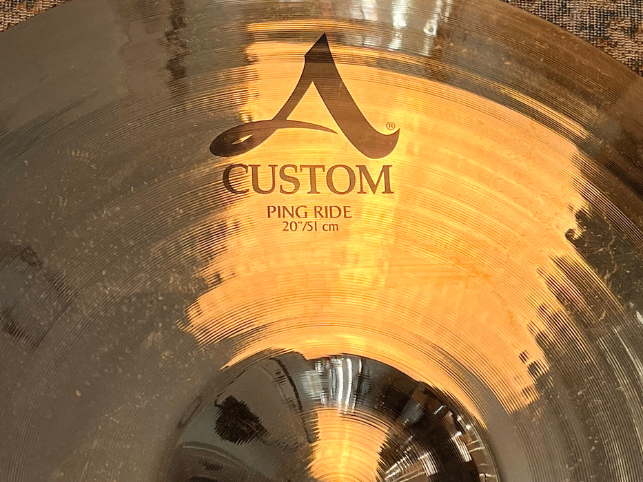 Zildjian A CUSTOM PING RIDE 20” BRILLIANT 2738 g Looks PERFECT! Ultra CLEAN! DON’T PAY $404!