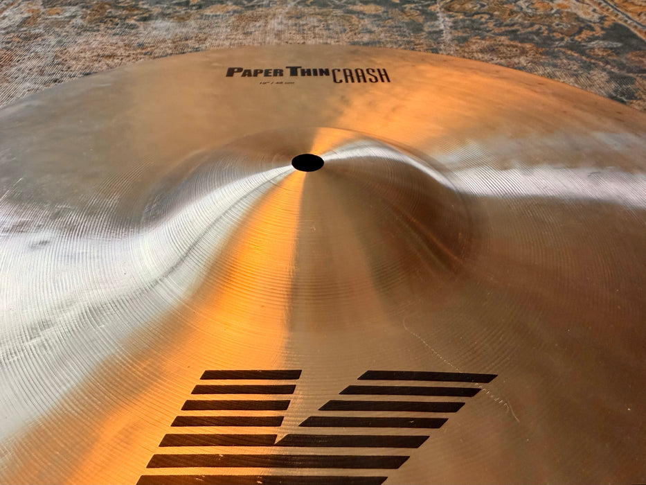 Zildjian K PAPER THIN CRASH 19” IMMACULATE Shape! Amazing Light w/SHIMMER Only 1274 g!