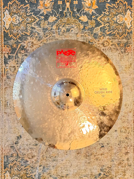 Rare PAISTE 2002 WILD CRUSH RIDE 19” 1754 g Reflector BIG BELL FULL Crash Ride! Discontinued! CLEAN!