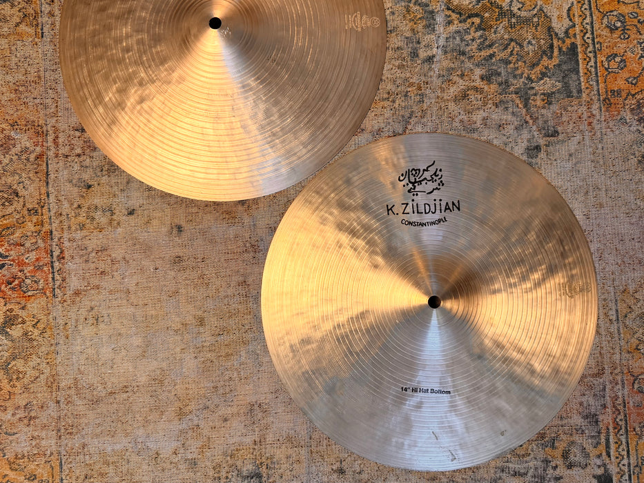 Zildjian K CONSTANTINOPLE 14” Hihats THINNER AT ONLY 874 1129 g INCREDIBLE! Dark Responsive! Don’t PAY $800!