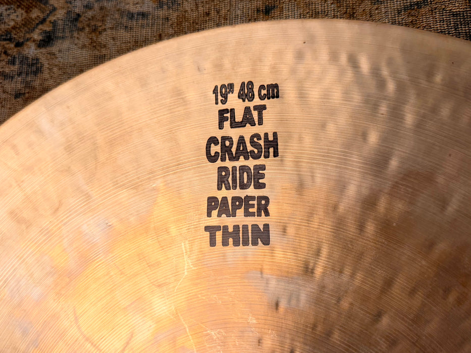 ULTRA SMOOTH Masterwork Flat Ride 19” Paper Thin 1260 g Mellow Very Controlled! Still Crashable