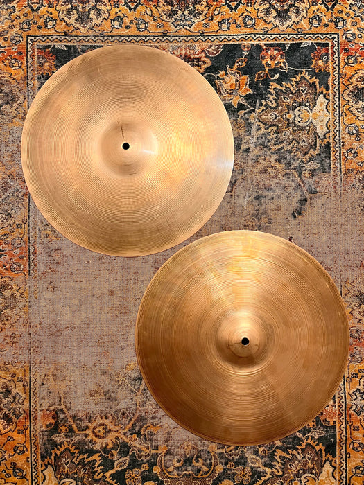 Massive Vintage 1960s Zildjian 16” Hihats 1474 1588 g DARK AND FULL
