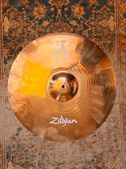 20th ANNIVERSARY Zildjian A Custom Medium Thin 21” Ride GLASSY SMOOTH Versatile! 2494 g CLEAN